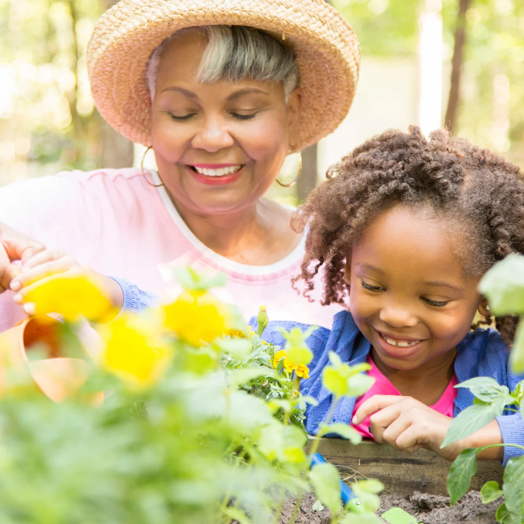 Family time gardening